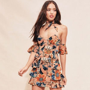 NWT For love and Lemons Flamenco Strapless Mini Dress Size XS